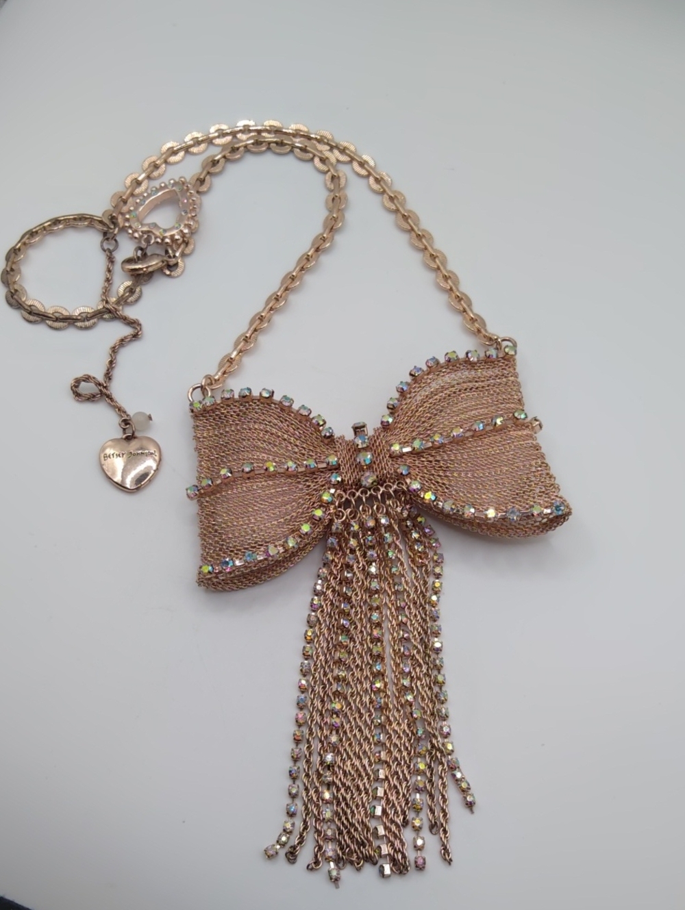 Betsey Johnson Holiday Bow Necklace